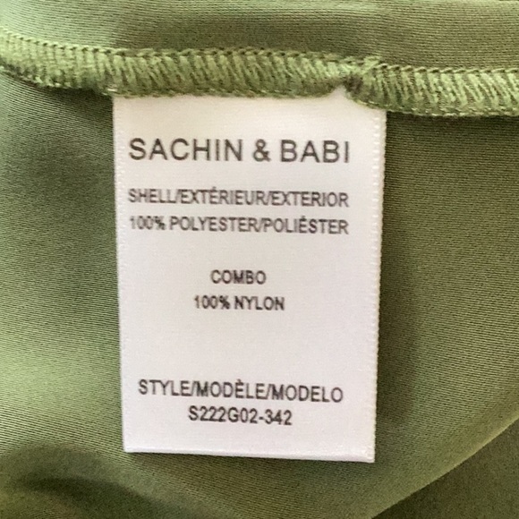 Sachin + Babi NWT Candace Satin Lace Slip Dress Moss Green Hi Lo Hem size 8 - Picture 10 of 10